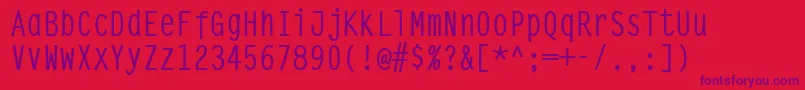 Шрифт Steeptypewritermedium – фиолетовые шрифты на красном фоне