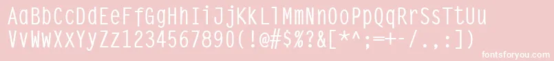 Steeptypewritermedium Font – White Fonts on Pink Background