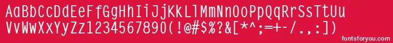 Steeptypewritermedium Font – White Fonts on Red Background