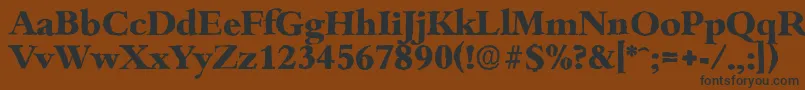 BambergantiqueXboldRegular Font – Black Fonts on Brown Background