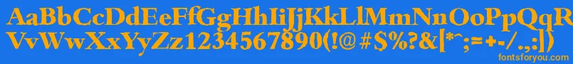 BambergantiqueXboldRegular Font – Orange Fonts on Blue Background