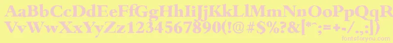 BambergantiqueXboldRegular Font – Pink Fonts on Yellow Background