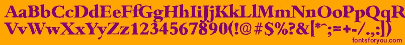 BambergantiqueXboldRegular Font – Purple Fonts on Orange Background