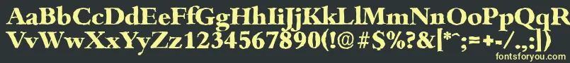 BambergantiqueXboldRegular Font – Yellow Fonts on Black Background