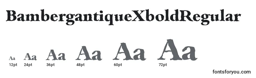 Размеры шрифта BambergantiqueXboldRegular