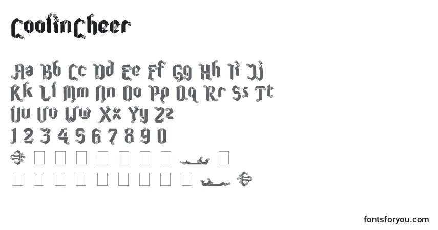 A fonte CoolinCheer – alfabeto, números, caracteres especiais