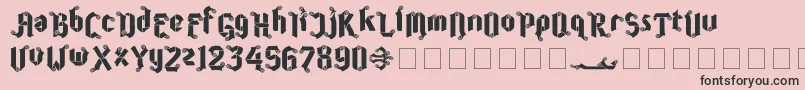 CoolinCheer Font – Black Fonts on Pink Background