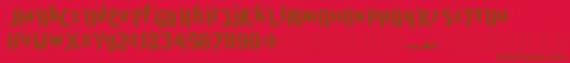 CoolinCheer Font – Brown Fonts on Red Background