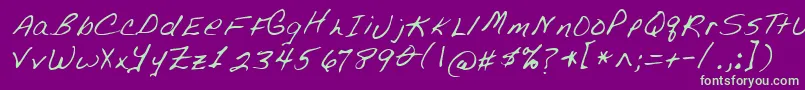 Police SlaterRegular – polices vertes sur fond violet