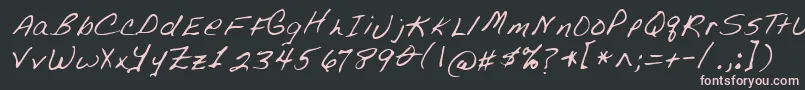 SlaterRegular Font – Pink Fonts on Black Background