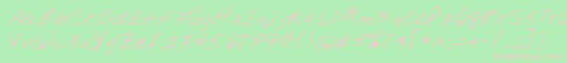 SlaterRegular Font – Pink Fonts on Green Background