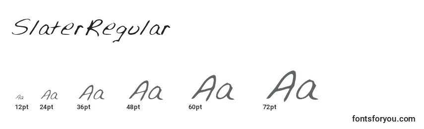 SlaterRegular Font Sizes