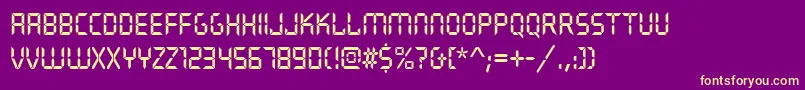 Шрифт Quartzbold – жёлтые шрифты на фиолетовом фоне