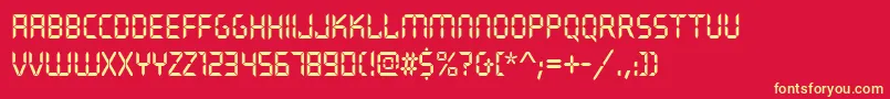 Quartzbold Font – Yellow Fonts on Red Background