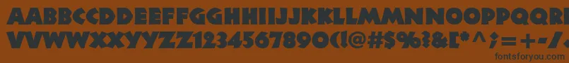 Neulandltstd Font – Black Fonts on Brown Background