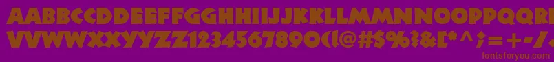 Neulandltstd Font – Brown Fonts on Purple Background