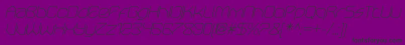 OricneoThinitalic Font – Black Fonts on Purple Background