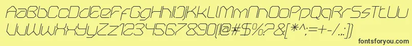 fuente OricneoThinitalic – Fuentes Negras Sobre Fondo Amarillo