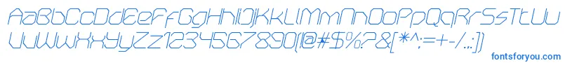 OricneoThinitalic-Schriftart – Blaue Schriften