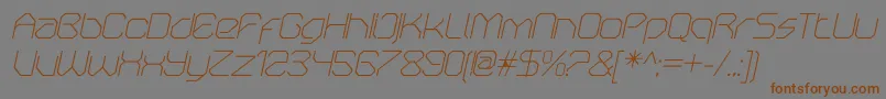 Шрифт OricneoThinitalic – коричневые шрифты на сером фоне
