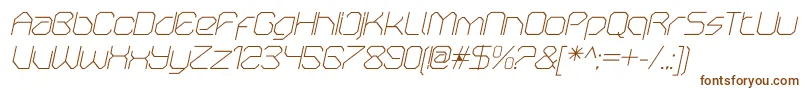 Шрифт OricneoThinitalic – коричневые шрифты