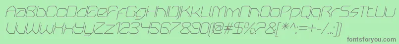 fuente OricneoThinitalic – Fuentes Grises Sobre Fondo Verde