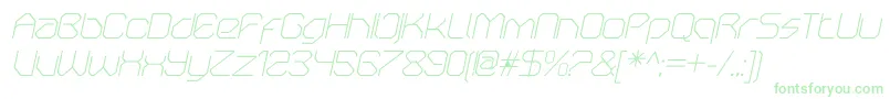 フォントOricneoThinitalic – 緑のフォント