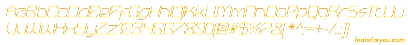 OricneoThinitalic-Schriftart – Orangefarbene Schriften