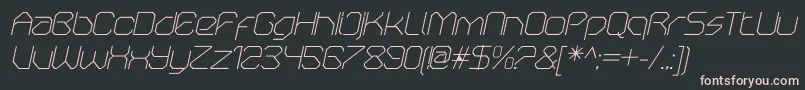 フォントOricneoThinitalic – 黒い背景にピンクのフォント