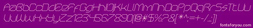 fuente OricneoThinitalic – Fuentes Rosadas Sobre Fondo Morado
