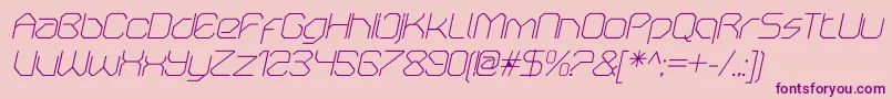 OricneoThinitalic Font – Purple Fonts on Pink Background