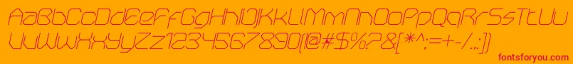 fuente OricneoThinitalic – Fuentes Rojas Sobre Fondo Naranja