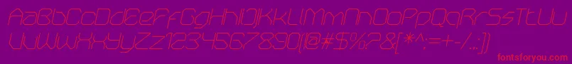 Police OricneoThinitalic – polices rouges sur fond violet