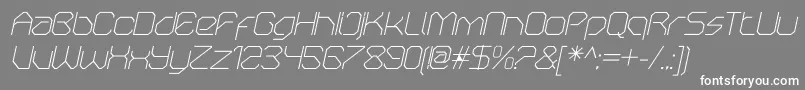 OricneoThinitalic Font – White Fonts on Gray Background