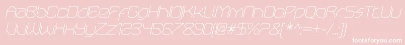 fuente OricneoThinitalic – Fuentes Blancas Sobre Fondo Rosa
