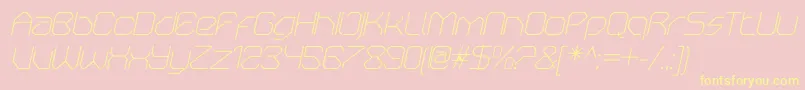 fuente OricneoThinitalic – Fuentes Amarillas Sobre Fondo Rosa