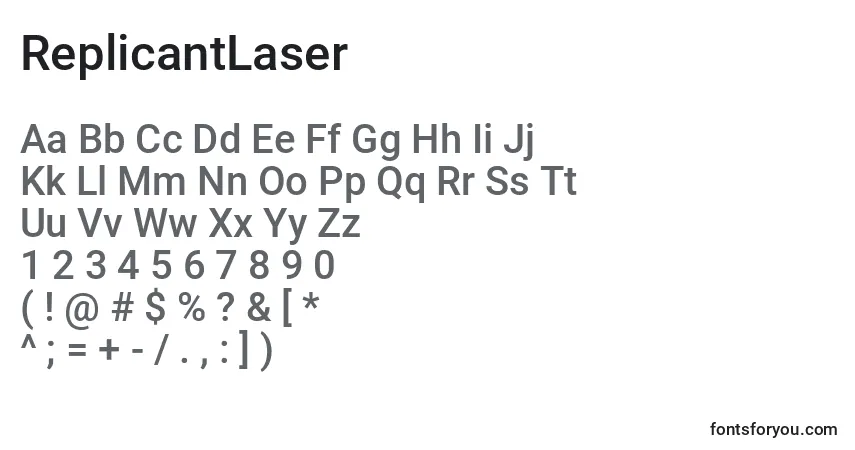 ReplicantLaser Font – alphabet, numbers, special characters