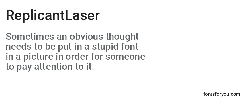 Review of the ReplicantLaser Font