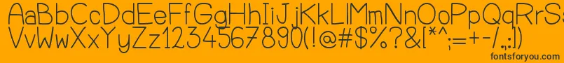 Lucjano Font – Black Fonts on Orange Background