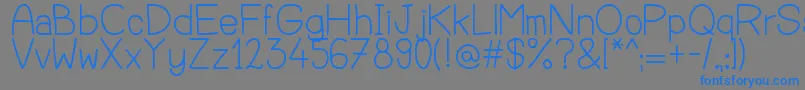 Lucjano Font – Blue Fonts on Gray Background