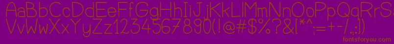 Lucjano Font – Brown Fonts on Purple Background