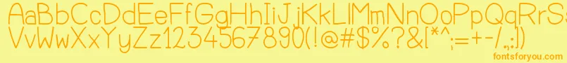 Lucjano Font – Orange Fonts on Yellow Background