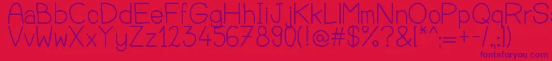 Lucjano Font – Purple Fonts on Red Background