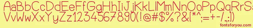 Lucjano Font – Red Fonts on Yellow Background