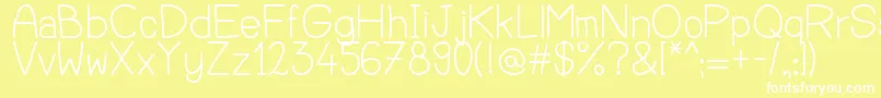 Lucjano Font – White Fonts on Yellow Background