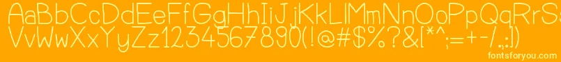 Lucjano Font – Yellow Fonts on Orange Background