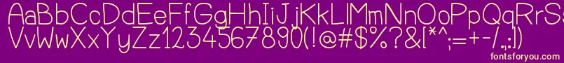 Lucjano Font – Yellow Fonts on Purple Background