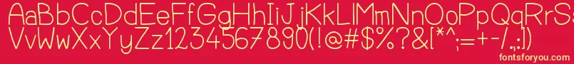 Lucjano Font – Yellow Fonts on Red Background