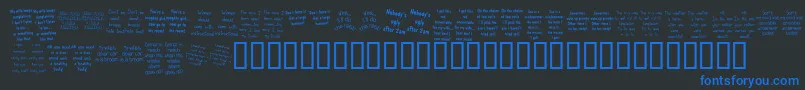 KrBadBoyz Font – Blue Fonts on Black Background