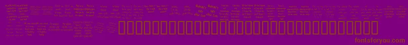 KrBadBoyz-Schriftart – Braune Schriften auf violettem Hintergrund